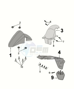 KISBEE 50 A SLN drawing MUDGUARD