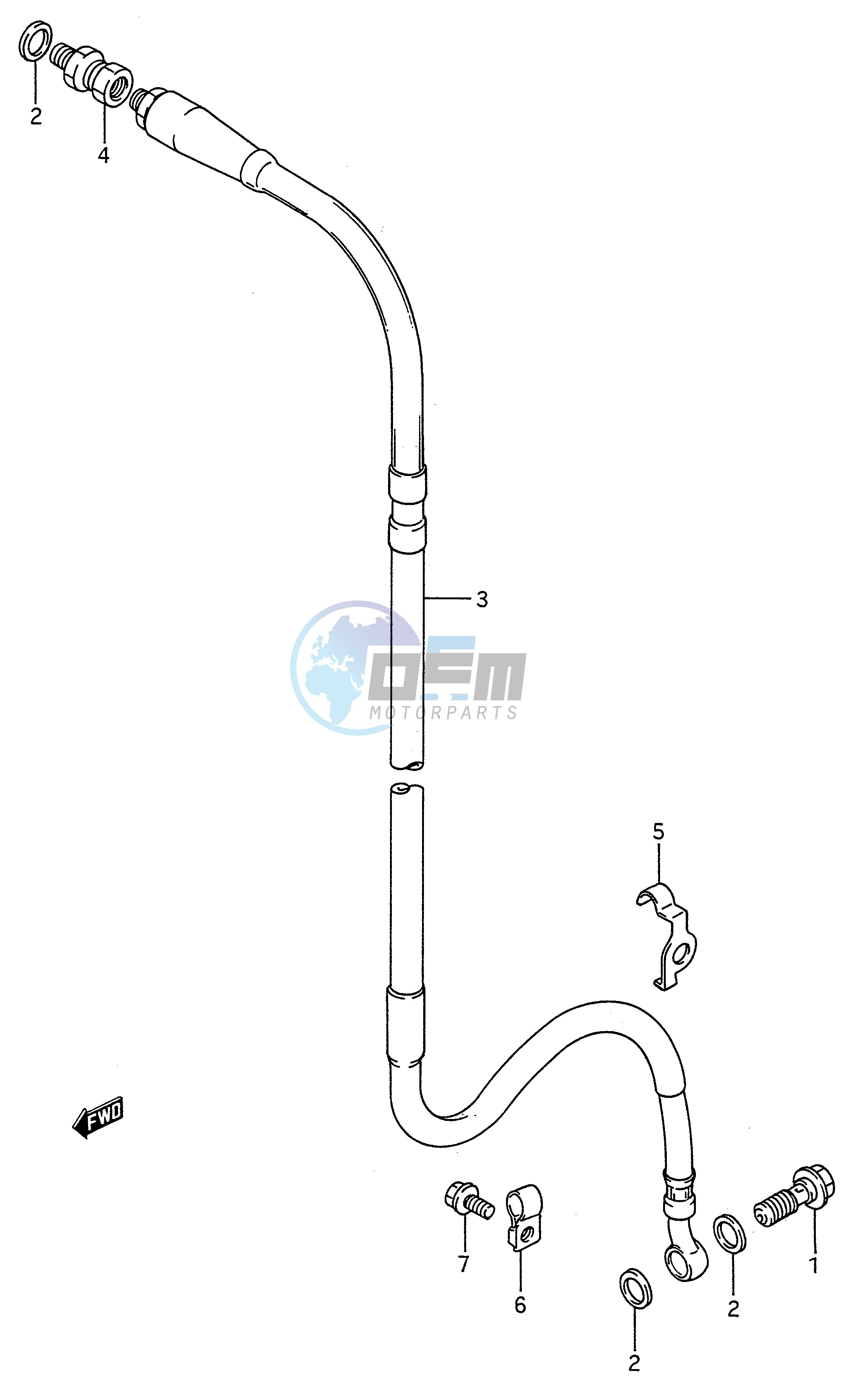 FRONT BRAKE HOSE (MODEL L M)