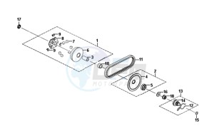 ORBIT II 50 2T NAKED L6 drawing CLUTCH / V BELT