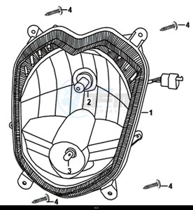 ORBIT III 50 (25 KM/H) (XE05W1-NL) (L8-M0) drawing HEAD LIGHT