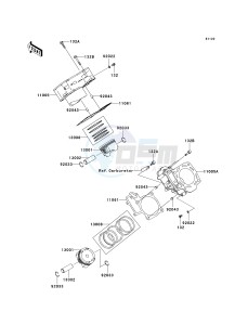 KVF 650 F [BRUTE FORCE 650 4X4I] (F6F-F9F ) F7F drawing CYLINDER_PISTON-- S- -