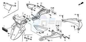 CBR600RR drawing REAR FENDER