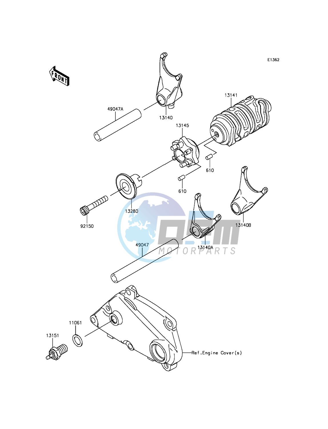 Gear Change Drum/Shift Fork(s)