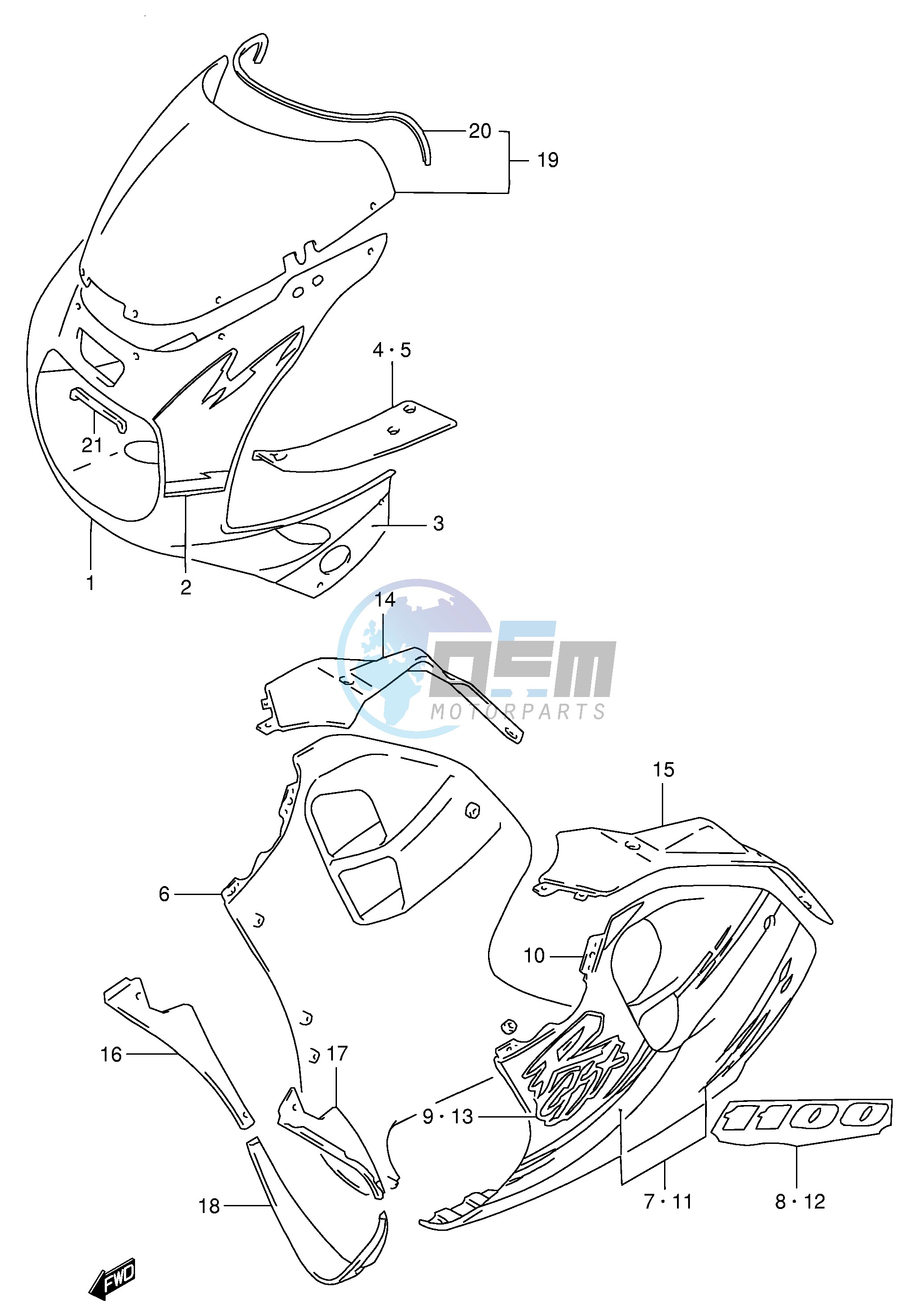 COWLING BODY (MODEL P 17U,A6G)