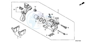 CBR600RRB drawing REAR BRAKE CALIPER (CBR600RR)