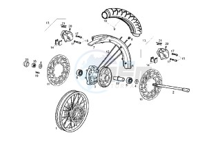 SENDA SM DRD EDITION BLACK - 50 cc drawing FRONT WHEEL