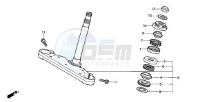 VT125C2 drawing STEERING STEM