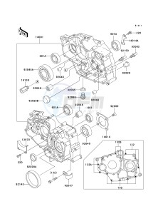 KLF 250 A [BAYOU 250] (A1-A3) [BAYOU 250] drawing CRANKCASE