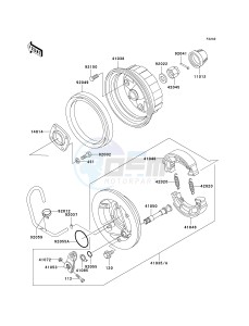 KLF 300 [BAYOU 300] (B15-B17) [BAYOU 300] drawing REAR HUB