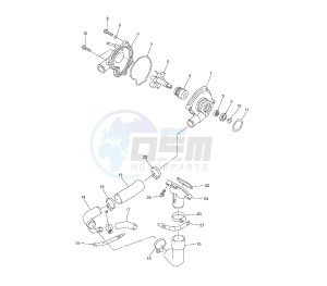 FZ6 FAZER S2 ABS 600 drawing WATER PUMP