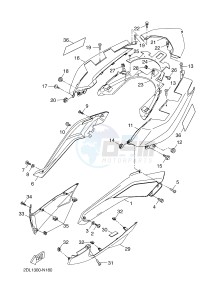 YP250R X-MAX 250 (2DL8 2DL8 2DL8 2DL8) drawing SIDE COVER