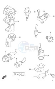 DF 20A drawing Sensor/Switch Tiller Handle w/Power Tilt