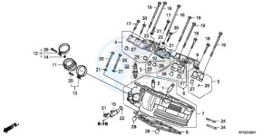 VTR2509 France - (F / CMF LL MK) drawing REAR CYLINDER HEAD