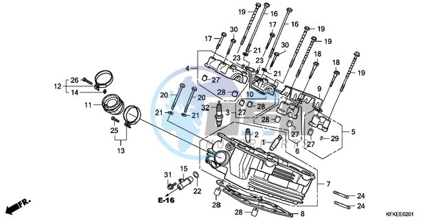 REAR CYLINDER HEAD