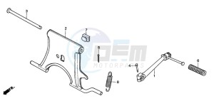 NE50 drawing STAND/KICK STARTER ARM