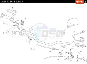 MRT-50-E4-SM-SUIZA-ORANGE drawing HANDLEBARS