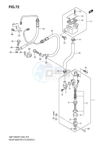 GSF1250 (E2) Bandit drawing REAR MASTER CYLINDER (GSF1250AK7 SAK7 AK8 SAK8 AK9 SAK9 SAZK9 SAL0)