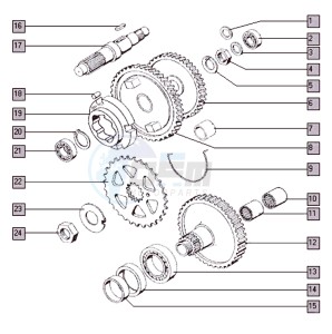 SUPER_TOM_V-K3 50 V-K3 drawing Countershaft-mainshaft