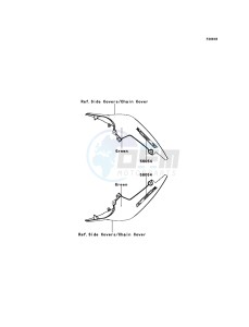 Z750R ZR750NCF UF (UK FA) XX (EU ME A(FRICA) drawing Decals(Green)