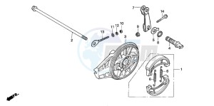 XR100R drawing REAR BRAKE PANEL