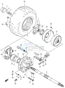 LT-F250 (E3-E28) drawing RIGHT REAR WHEEL (MODEL K4 K5 K6)