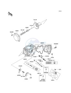 KVF 650 D ([BRUTE FORCE 650 4X4] (D6F-D9F) D8F drawing CARBURETOR PARTS