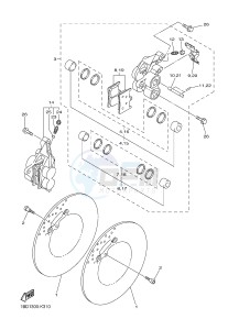 FZ8-NA FZ8 (NAKED, ABS) 800 FZ8-N ABS (59P8) drawing FRONT BRAKE CALIPER