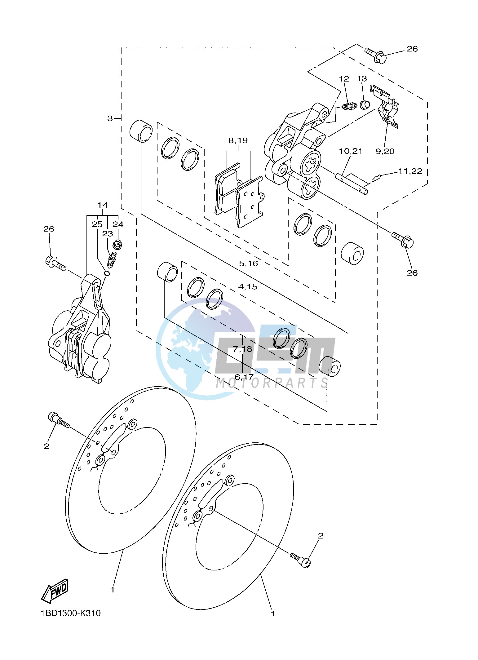 FRONT BRAKE CALIPER