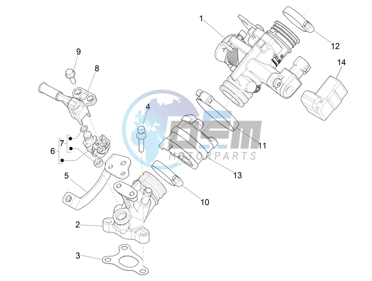 Throttle body - Injector - Induction joint