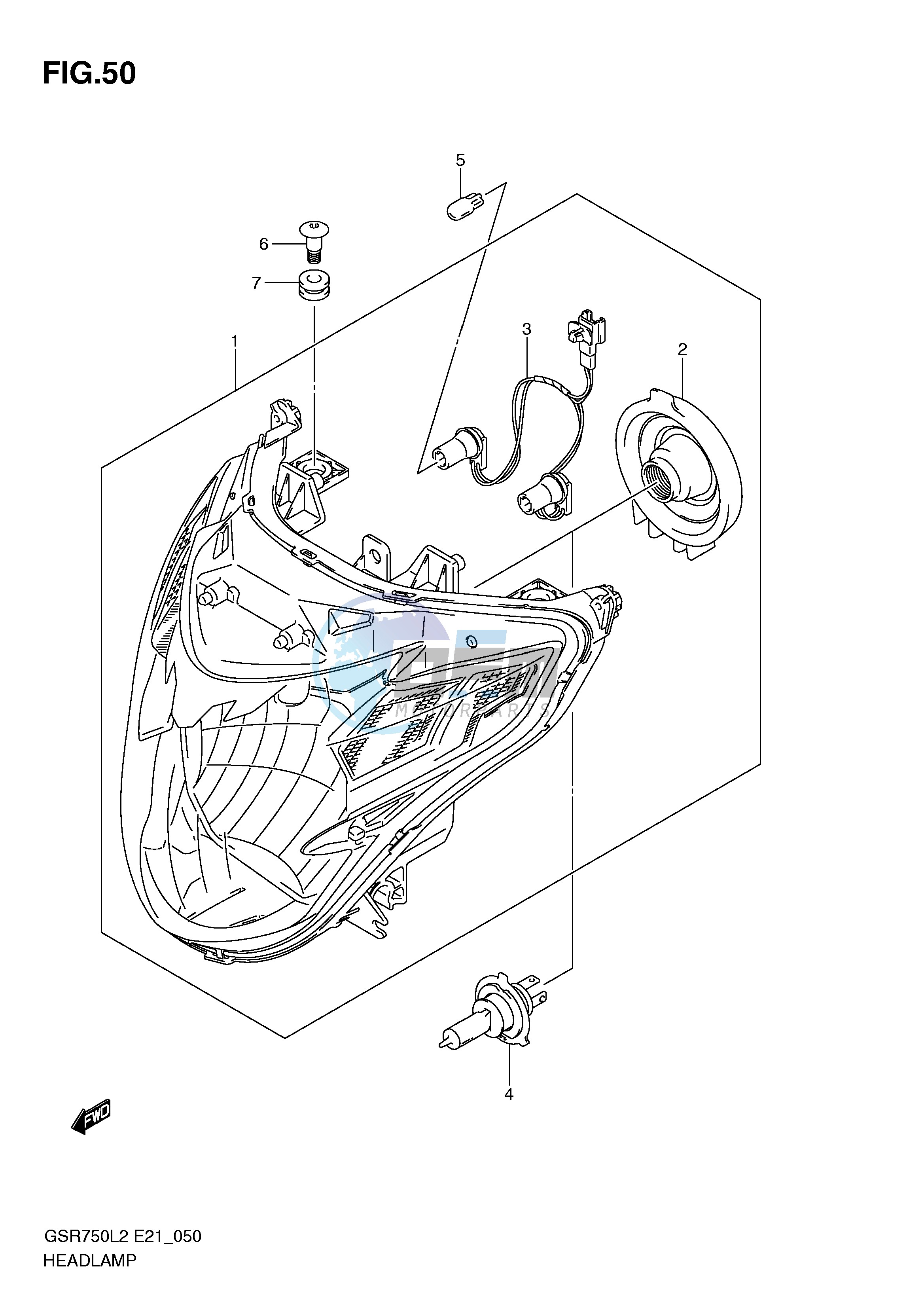 HEADLAMP (GSR750L2 E21)