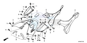 CBR650FAG CBR650F 6ED - (6ED) drawing SIDE COVER/TANK COVER