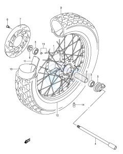 RV125 (E19) VanVan drawing FRONT WHEEL