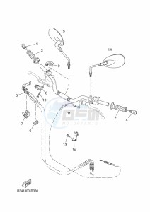 XSR700 MTM690 (BEF1) drawing STEERING HANDLE & CABLE