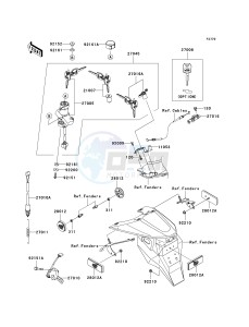 ZR 1000 A [Z1000] (A6F-A6F) A6F drawing IGNITION SWITCH_LOCKS_REFLECTORS