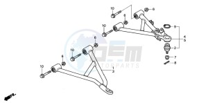 TRX350TE FOURTRAX ES drawing FRONT ARM (TRX350TM/TE)