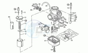 Nevada 750 drawing Carburettors