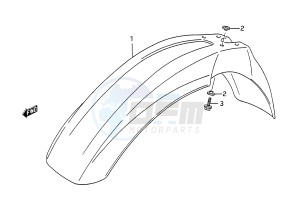 TS200R (E28) drawing FRONT FENDER