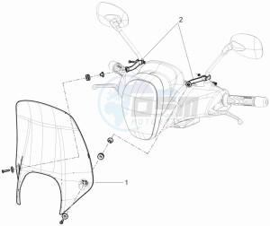 Beverly 350 4t 4v ie e3 ( USA - ca ) USA_CAL drawing Windshield