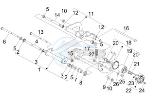 Nexus 125 ie e3 drawing Swinging arm