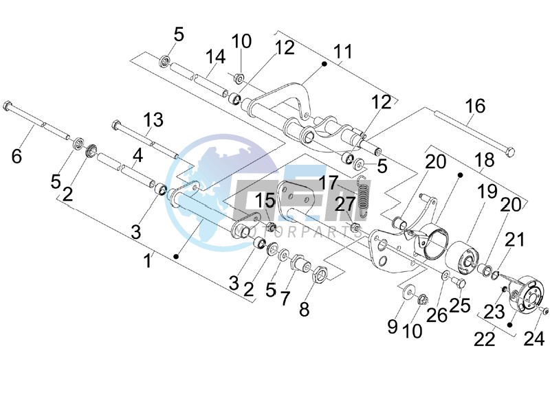 Swinging arm