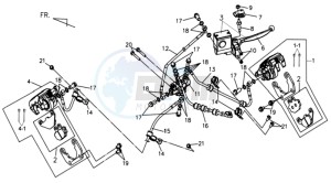 QUAD LANDER 300S drawing BRAKE CALIPER FOR / BRAKE LEVER / BRAKE LINES