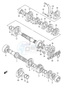 DR350 (E3) drawing TRANSMISSION (E.NO.106033~)