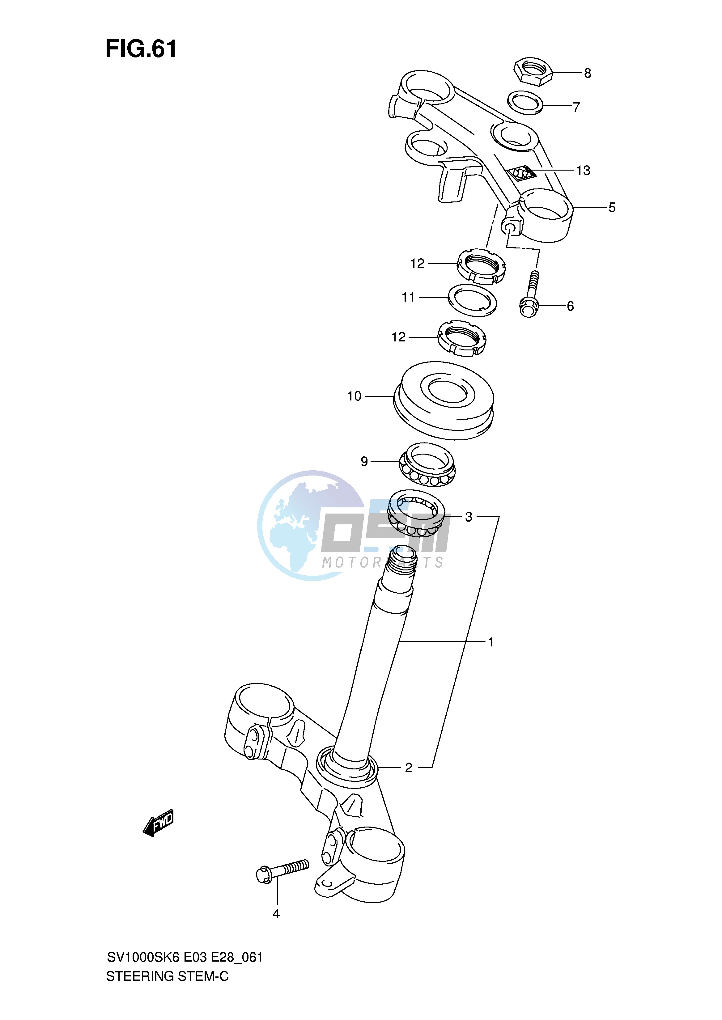 STEERING STEM (SV1000SK6 SK7)