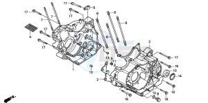 TRX200D FOURTRAX 200 drawing CRANKCASE