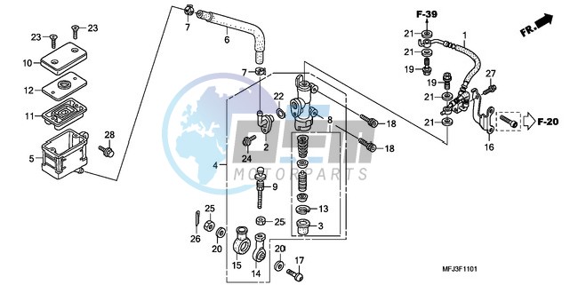 REAR BRAKE MASTER CYLINDER (CBR600RA)