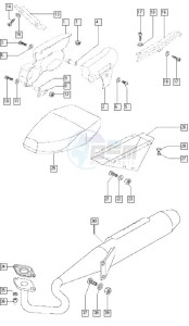 FLEXER_EX_L0-L2 50 L0-L2 drawing Exaust-seat-covers