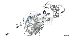 CB600F39 France - (F / CMF ST 25K) drawing HEADLIGHT