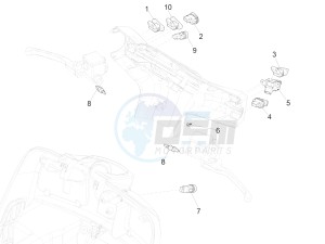 GTS 300 HPE 4T-4V IE ABS E4 (NAFTA) drawing Selectors - Switches - Buttons