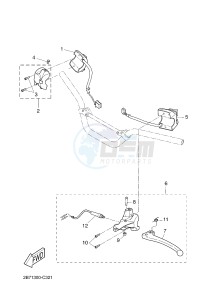 CW50N BOOSTER NAKED (2B7N 2B7N) drawing HANDLE SWITCH & LEVER