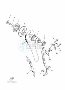 FZN250-A (B8H6) drawing CAMSHAFT & CHAIN